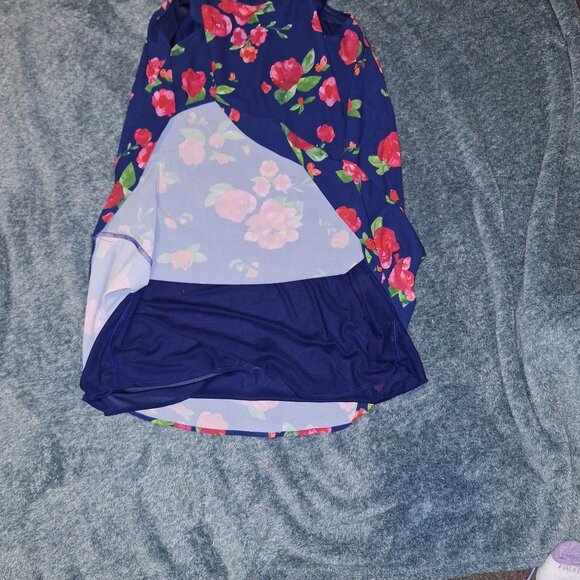 NWT Mud Pie Sawyer Swing Dress Navy Floral Sleeveless S Polyester Womens Casual - Picture 3 of 10